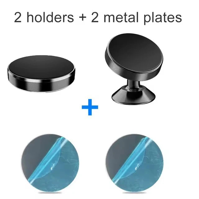 Magnetic Car Phone Holder - Universal Mount for iPhone Samsung GPS Support