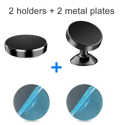 Magnetic Car Phone Holder - Universal Mount for iPhone Samsung GPS Support