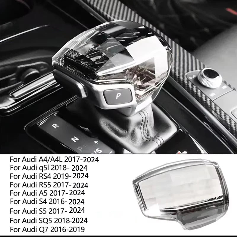 Audi Crystal Gear Shift Head Cover - Type A RS Logo for A4 A5 A6 A7