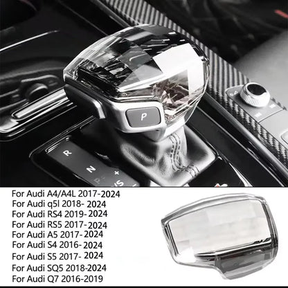 Audi Crystal Gear Shift Head Cover - Type A RS Logo for A4 A5 A6 A7