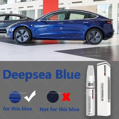 Tesla Paint Touch Up Pen Set - Pearl White & Deep Sea Blue Wheel Repair Kit