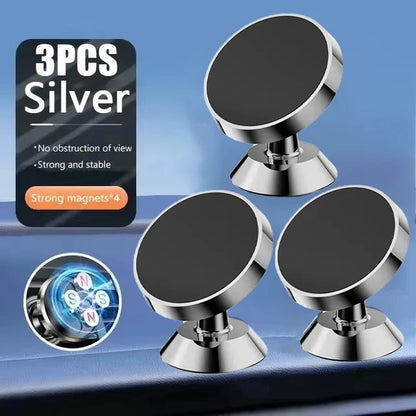 Magnetic Car Phone Holder - Universal Mount for iPhone Samsung GPS Support
