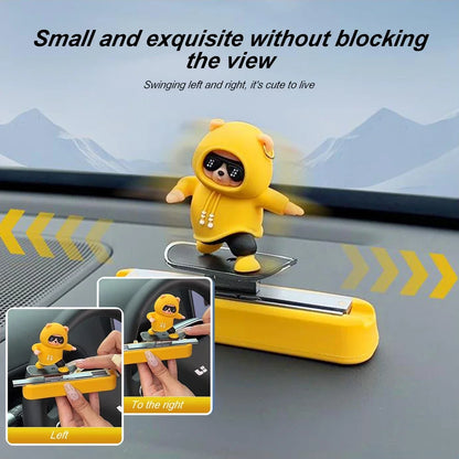 Car Dashboard Decoration - Skateboard Bear Magnetic Parking Plate