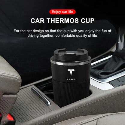 Tesla Stainless Steel Thermal Mug - Coffee Cup for Model 3/S/X/Y Cybertruck