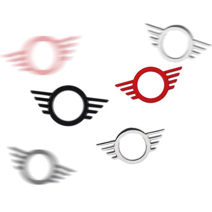 3D Metal Car Door Lock Pin Wing Emblem Badge - Mini Cooper