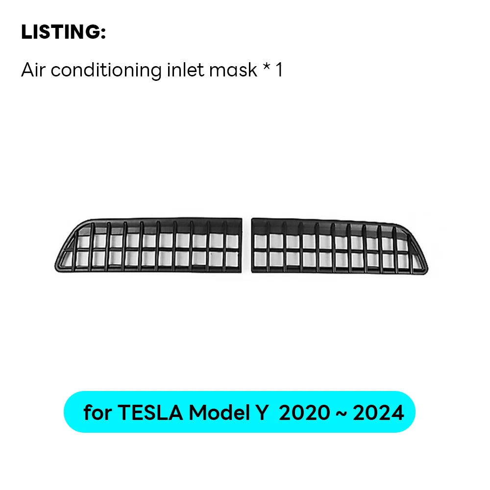 Tesla Model Y Bumper Grille Cover 2020-2025 Anti Insect Dust Protection Kit