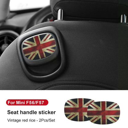 Mini Cooper Leather Rear Seat Handle Cover - R56 R55 F56 F57 Decal
