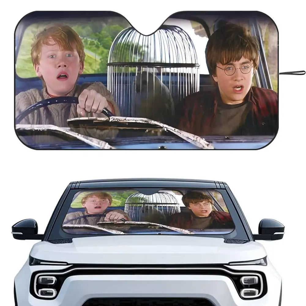 Harry Potter Car Sunshade - Foldable Windshield UV Protection