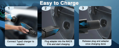 Type2 to Tesla Adapter AC 7.2KW - Model S/X/3 Charging