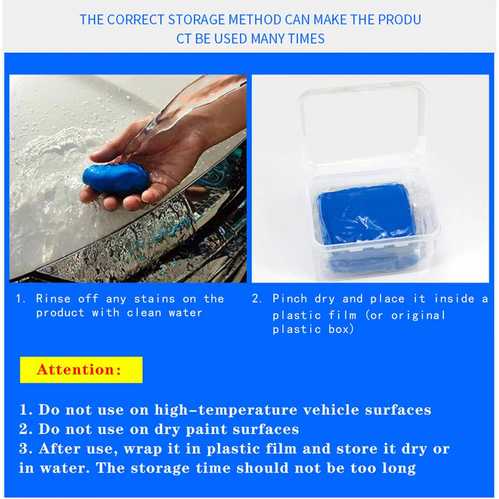 Car Cleaning Clay Bar Set - Professional Auto Detailing Mud for Paint Treatment