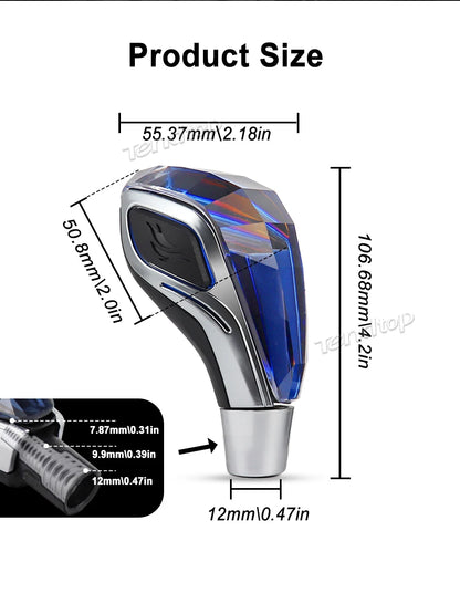 Universal Crystal LED Gear Shift Knob - 5 Speed with Lights