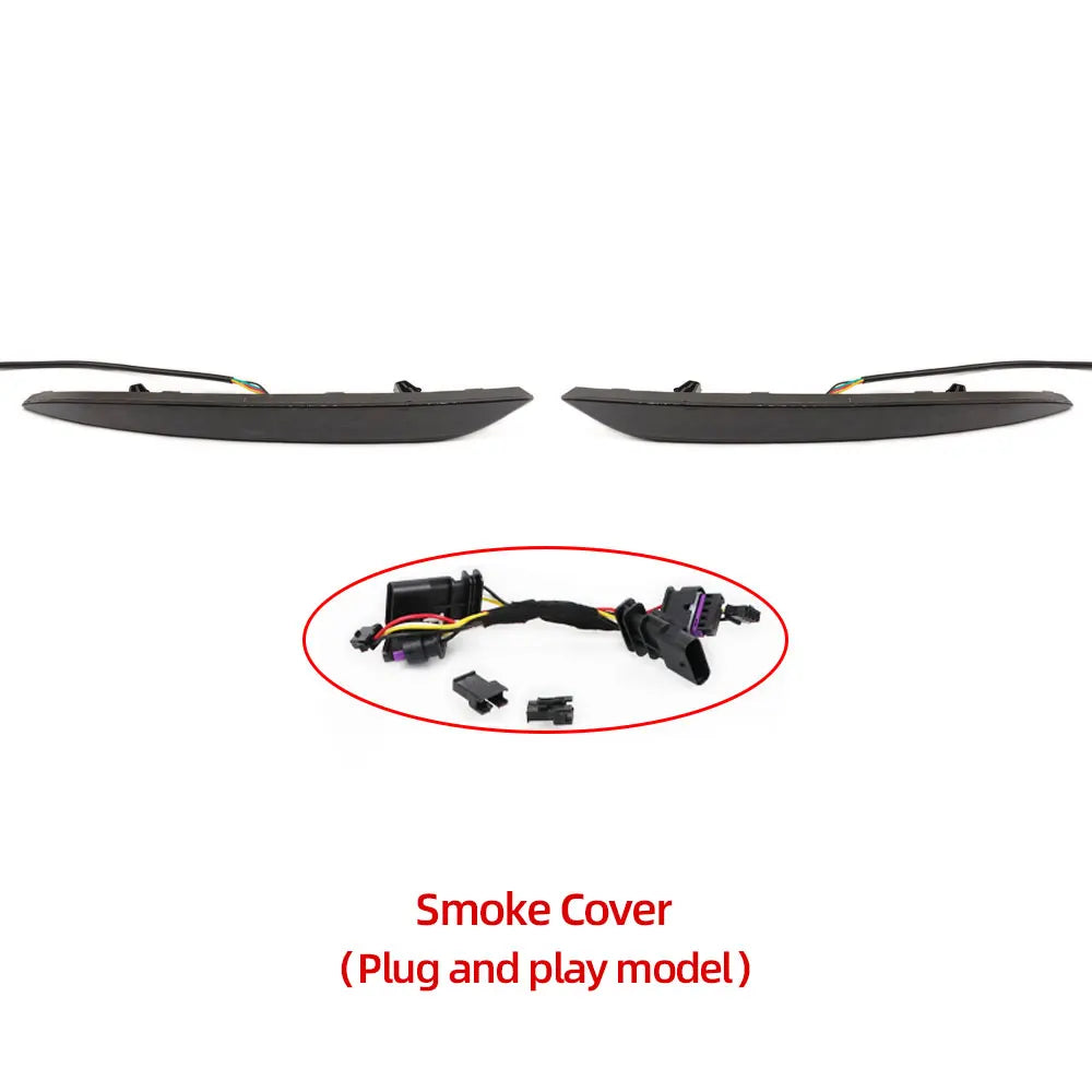 Tesla Model 3/Y LED Rear Fog Light - Dynamic Turn Signal 2016-23 SmokeE Plug and Play