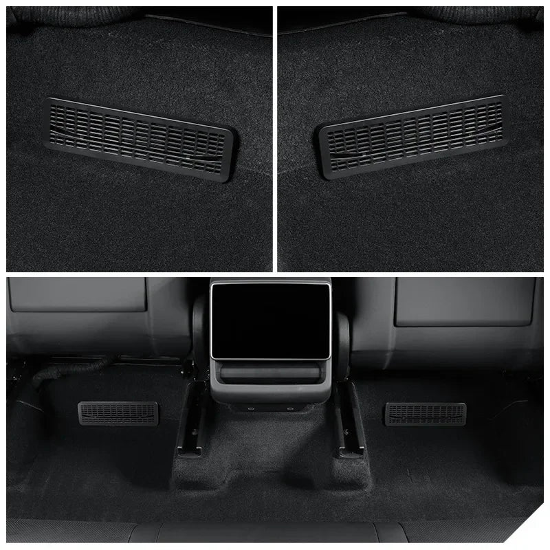 Tesla Model Y Juniper 2025+ Rear Air Conditioning Outlet Mesh Net - Under Seat AC Protection Cover