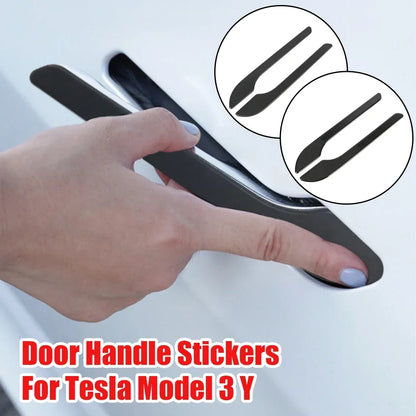 Tesla Model 3 Y Carbon Fiber Door Handle Covers - 4pcs Set