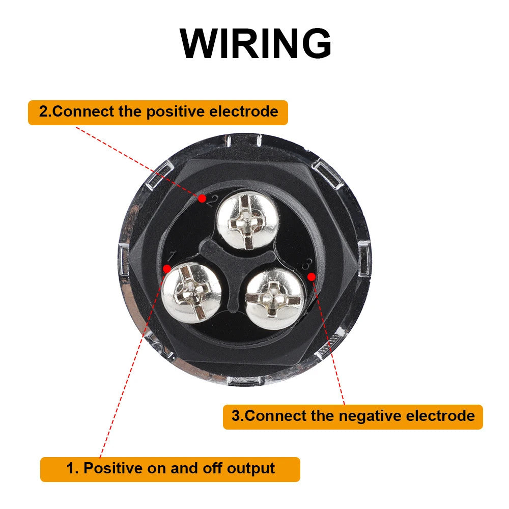 Car Engine Start Ignition Switch - 12V 50A Keyless Push Button Red