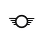 3D Metal Car Door Lock Pin Wing Emblem Badge - Mini Cooper