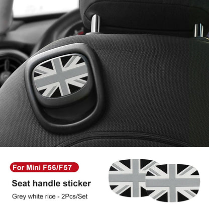 Mini Cooper Leather Rear Seat Handle Cover - R56 R55 F56 F57 Decal