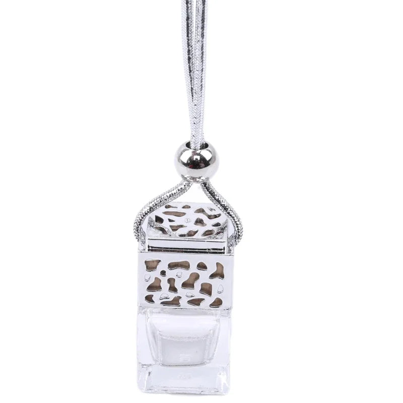 Car Air Freshener Perfume Bottle Pendant - Essential Oils Glass