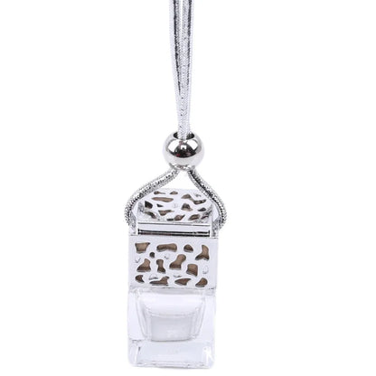 Car Air Freshener Perfume Bottle Pendant - Essential Oils Glass