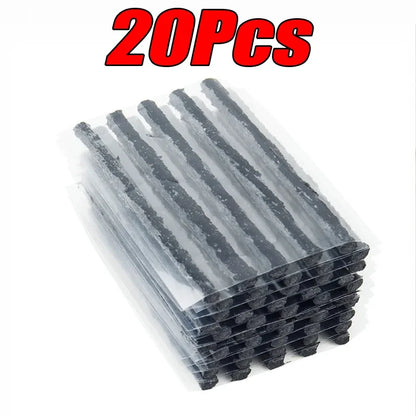 Car Tire Repair Tool Kit - 8 Piece Set with Rubber Strips