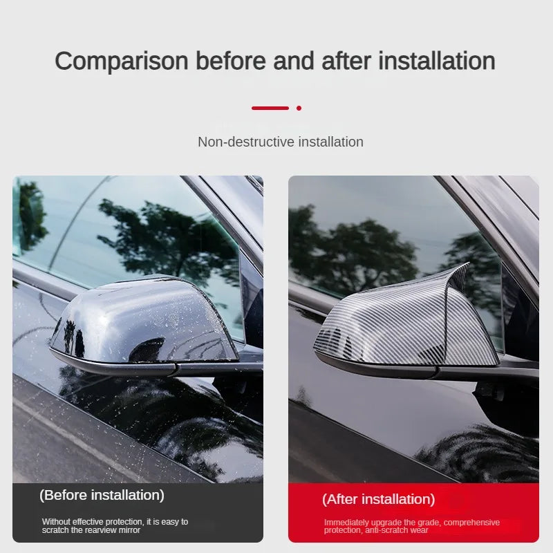 Tesla Model 3 Highland Y Mirror Covers - Carbon Fiber Caps