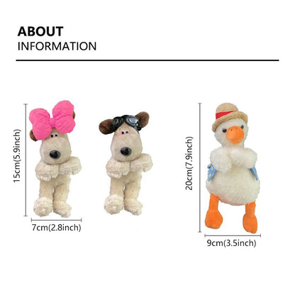 Plush Puppy Car Wiper Decoration - Kawaii Bowknot Dog Ornament