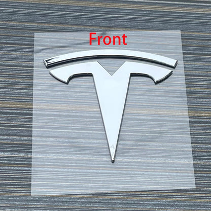 Tesla Logo Badge - Front Hood & Rear Trunk Emblem for Model 3/Y