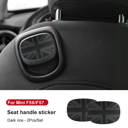 Mini Cooper Leather Rear Seat Handle Cover - R56 R55 F56 F57 Decal