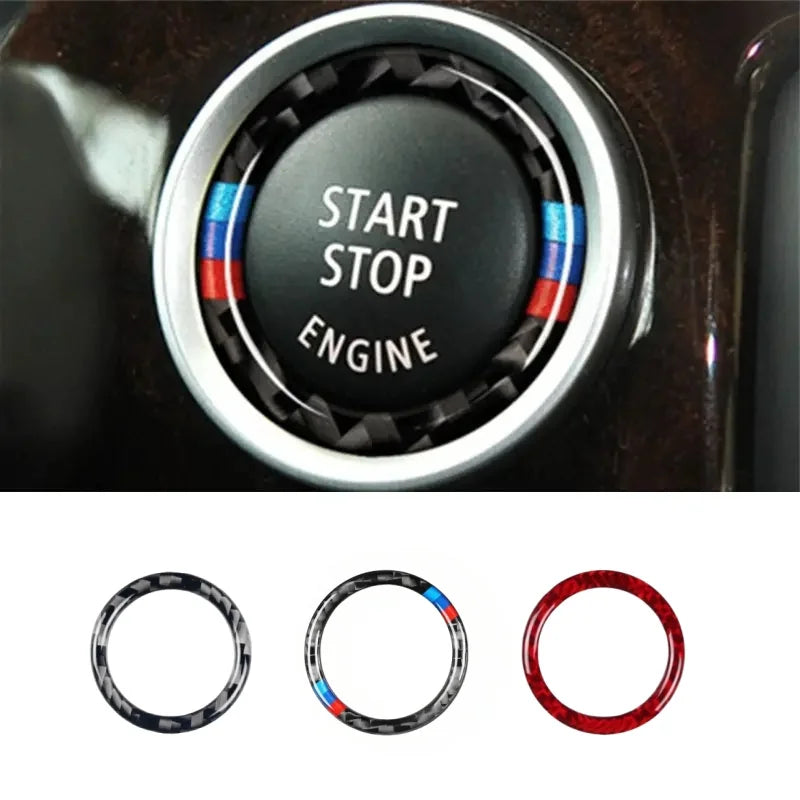 BMW 3 Series E90 E92 E93 Start Button Carbon Fiber Sticker