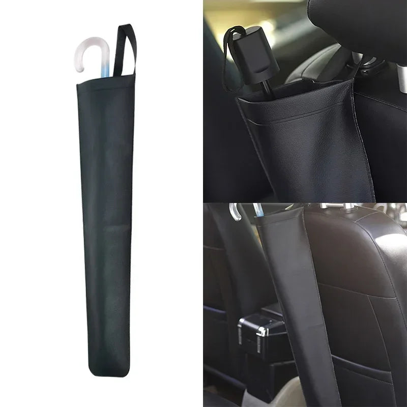 STONEGO Car Umbrella Storage Bag Holder Synthetic Leather waterproof Car Seat Back Auto Tidying Accessories Saving-space