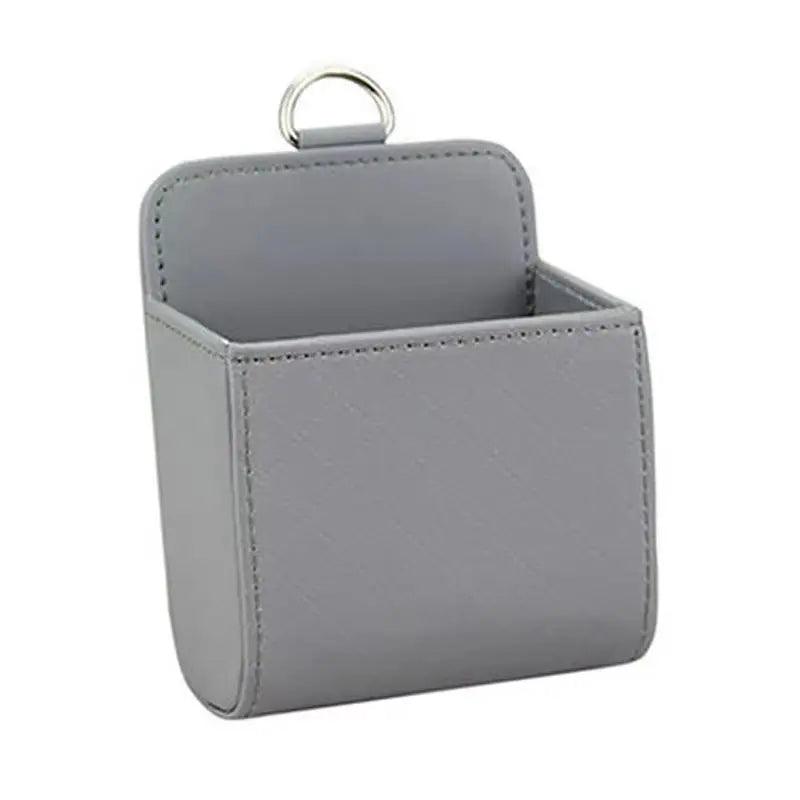 Car Air Vent Storage Bag - Leather Organizer for Phone Keys Sunglasses