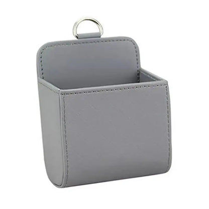 Car Air Vent Storage Bag - Leather Organizer for Phone Keys Sunglasses