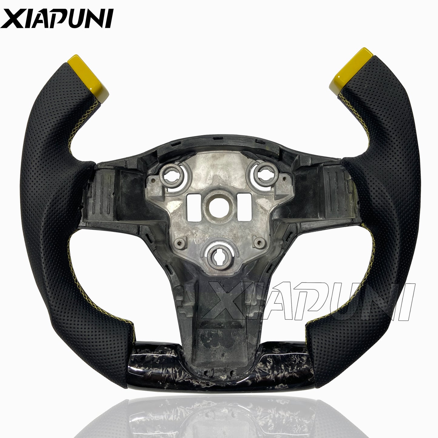 Tesla Model 3 Y LED Steering Wheel - Carbon Fiber Custom Racing Wheel