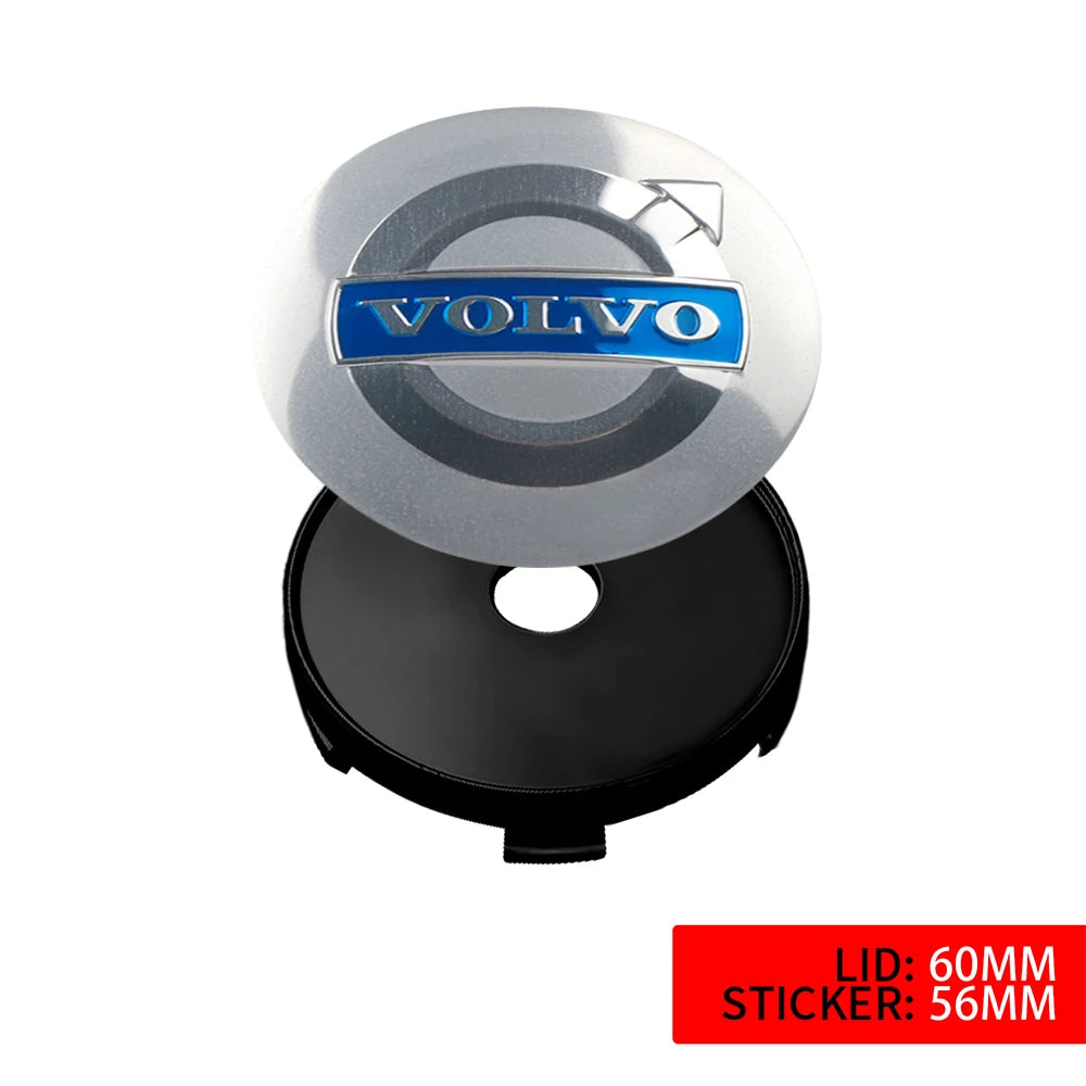 Volvo Wheel Center Stickers 56mm - Hub Cap Decals for R-Design Models