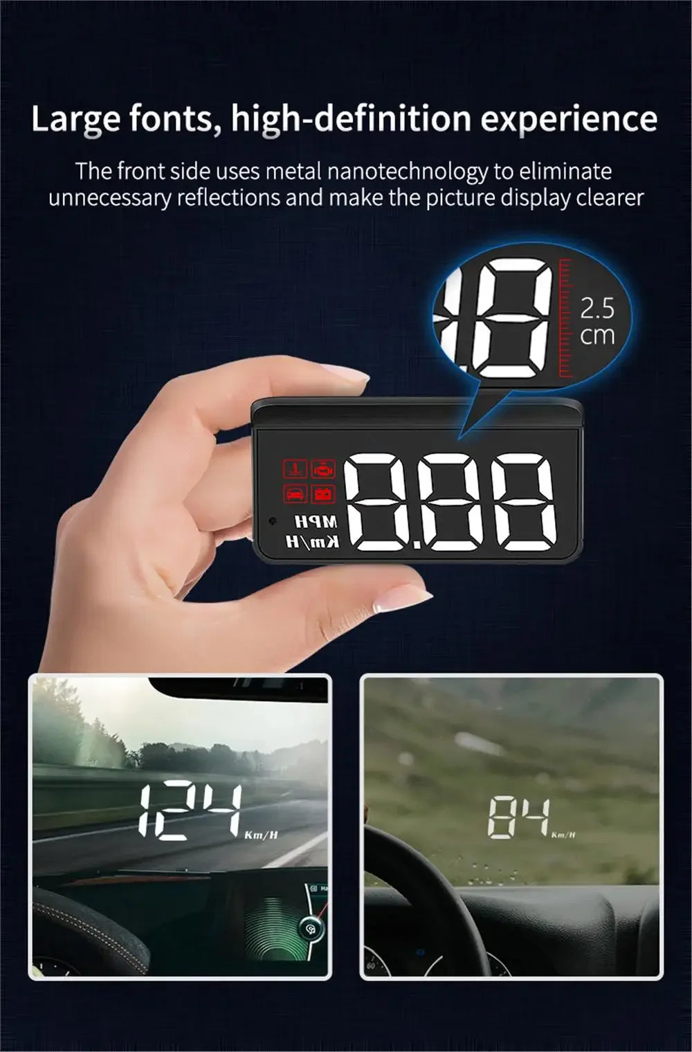 HUD Head Up Display M3 OBD2 GPS Car Speedometer Projector
