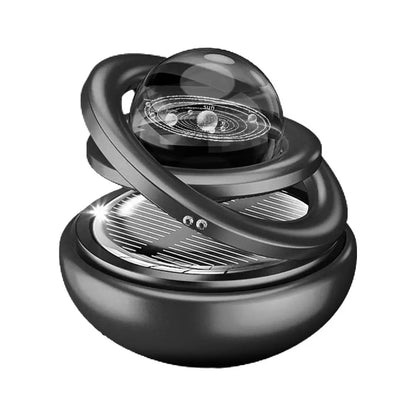 Solar Power Car Air Freshener - Rotating Aromatherapy Diffuser Ornament