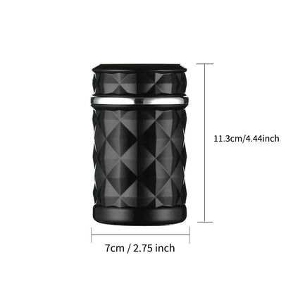Car Cigarette Ashtray Cup with LED Light & Lid - Portable Detachable