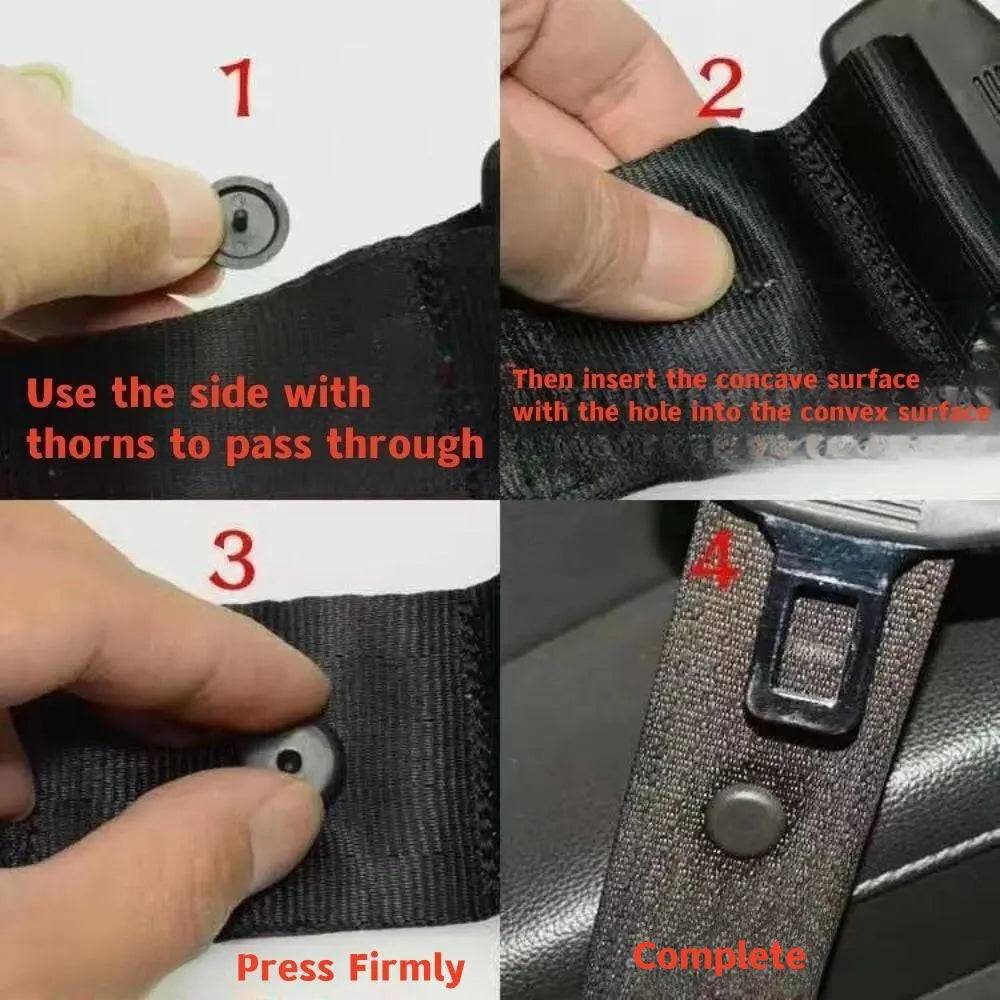 Car Seat Belt Clips 10PCS - Adjustable Safety Belt Locator Accessories