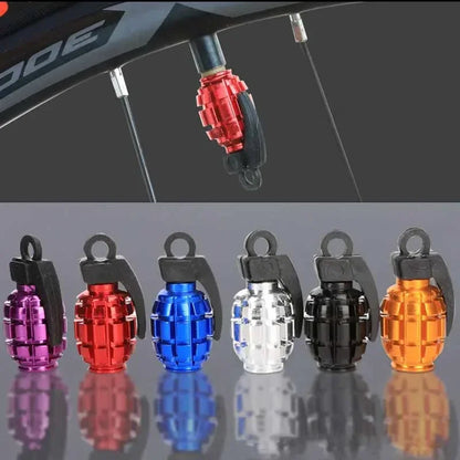Aluminum Grenade Tire Valve Caps - 4PCS Car Tyre Valve Stems Cover Air Dust Caps