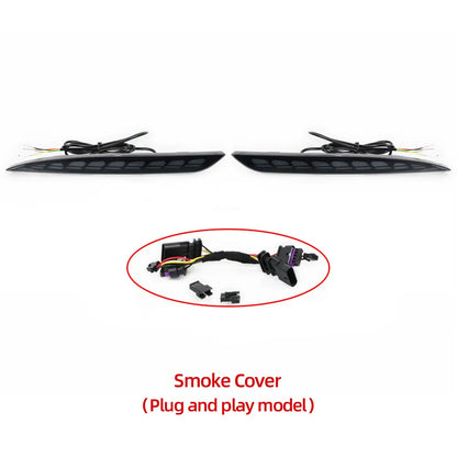 Tesla Model 3/Y LED Rear Fog Light - Dynamic Turn Signal 2016-23 SmokeB Plug and Play