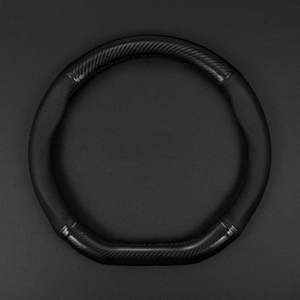 Universal Car Steering Wheel Cover - Carbon Fiber Leather Anti-Slip