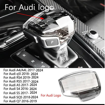 Audi Crystal Gear Shift Head Cover - Type A RS Logo for A4 A5 A6 A7