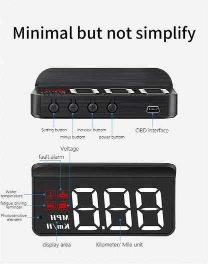 HUD Head Up Display M3 OBD2 GPS Car Speedometer Projector