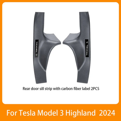 Tesla Model 3/Y Door Sill Protector - Anti-Kick Threshold Strip Guard New Model 3 2PCS