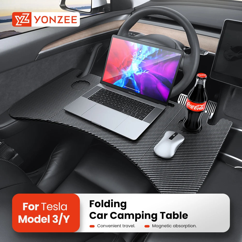 Tesla Steering Wheel Laptop Tray - Portable Office Desk for Model S/3/X/Y Highland Juniper