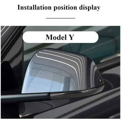 Tesla Model Y 3 Rearview Mirror Anti-Collision Strips - ABS Trim Cover