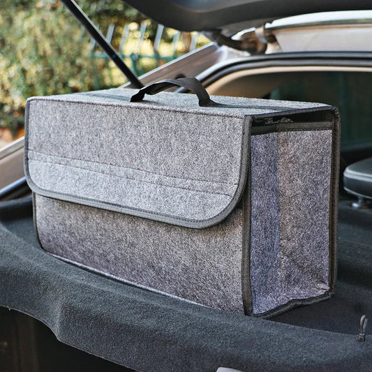 Car Trunk Organizer - Anti-Slip Felt Cloth Storage Bag Compartment Boot Organizer