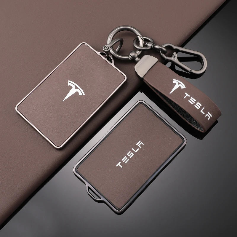 Tesla Key Case TPU Leather - NFC Key Fob Cover Model 3 S X Y