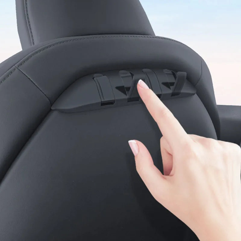 Tesla Model 3 Y Seat Hidden Hooks - Purse Bag Hanger Headrest Bracket