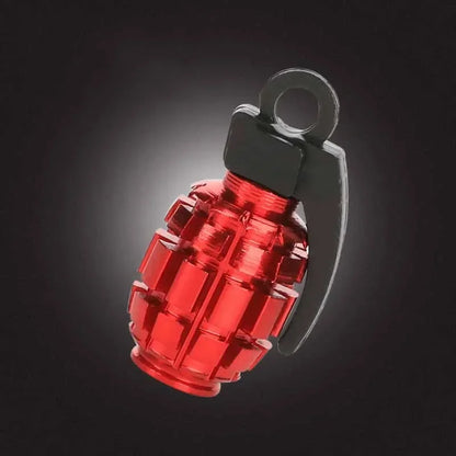 Aluminum Grenade Tire Valve Caps - 4PCS Car Tyre Valve Stems Cover Air Dust Caps
